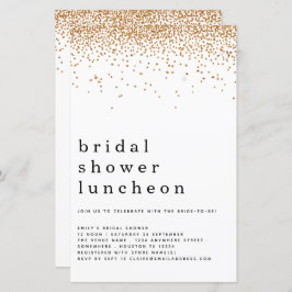 Budget Glitter Gold Vrijgezellenfeest Luncheon Inv