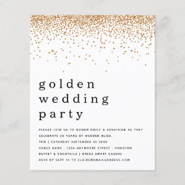 Budget Glitter Golden Wedding Party nodigt uit