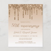 Budget Glitter Goud 50ste Verjaardag Script (Voorkant)