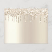 Budget Glitter Goud 60e Verjaardag Feest Uitnodigi (Achterkant)