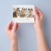 Budget Glitter Kerst Foto Wenskaart Flyer (Hand)
