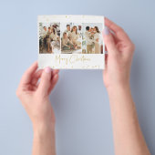 Budget Glitter-kerstfoto Wenskaart Flyer (Hand)