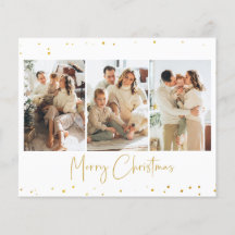 Budget Glitter-kerstfoto Wenskaart