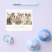 Budget Glitter-kerstfoto Wenskaart Flyer (Enkel)