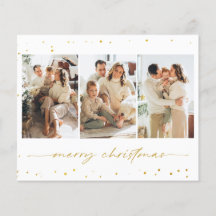 Budget Glitter-kerstfoto Wenskaart