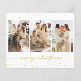 Budget Glitter-kerstfoto Wenskaart Flyer