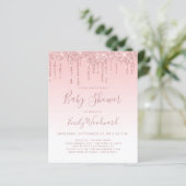 Budget Glitter Pink Girl Baby shower (Staand voorkant)