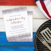 BUDGET Glitter Red Blue Juli 4de Onafhankelijkheid