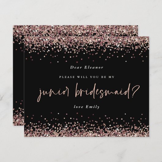 Budget Glitter Roos Gold Junior Bridesmaid Req (Voorkant / Achterkant)
