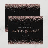 Budget Glitter Roos Gold Matron of Honor Request (Voorkant / Achterkant)