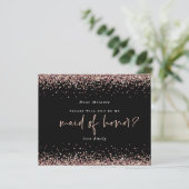 Budget Glitter Roze Gouden Trouwjuffrouw Verzoek (Staand voorkant)