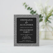 Budget Glitter Silver Black Engagement Party - Uit (Staand voorkant)