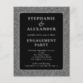 Budget Glitter Silver Black Engagement Party - Uit (Voorkant)