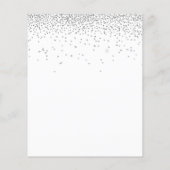 Budget Glitter Silver Wedding Party nodigt uit (Achterkant)