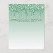 BUDGET Glitter Unicorn Baby Girl Shower Invitation (Achterkant)