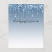 BUDGET Glitter Unicorn Baby Girl Shower Invitation (Achterkant)