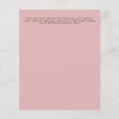 BUDGET Glitter Unicorn Baby Girl Shower Invitation Flyer (Achterkant)