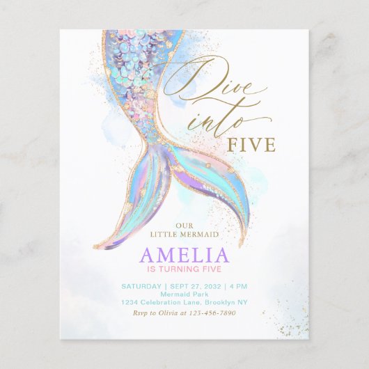 BUDGET Glitter Zeemeermin Tail Duik in Kind Verjaa (Voorkant)