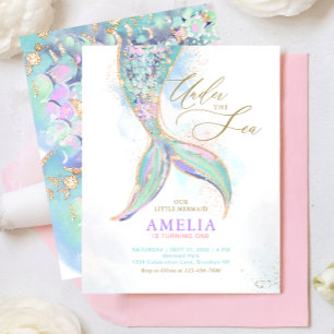 BUDGET Glitter Zeemeerminstaart Onder het Zee Verj