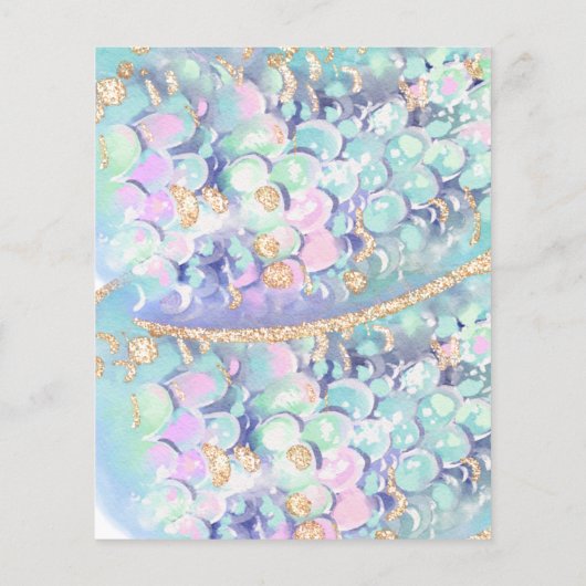 BUDGET Glitter Zeemeerminstaart Onder het Zee Verj (Achterkant)