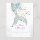 BUDGET Glitter Zeemeerminstaart Onder het Zee Verj (Voorkant)