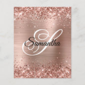 Budget Glitterige Roze Gouden Folie Verjaardagsuit (Achterkant)