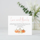 Budget Glittery Pumpkins Photo Love and Bedankt (Staand voorkant)