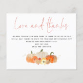 Budget Glittery Pumpkins Photo Love and Bedankt (Voorkant)