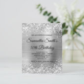 Budget Glittery Silver Foil - 50th Birthday - uitn (Staand voorkant)