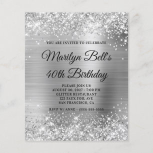 Budget Glittery Silver Girly Folie nodigt uit