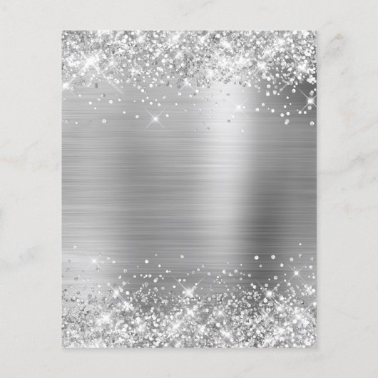 Budget Glittery Silver - uitnodiging voor 50e verj (Achterkant)