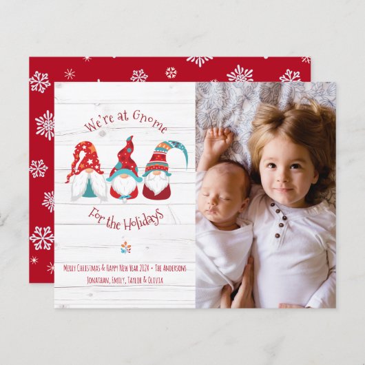 Budget Gnome voor Feestdagen Rustieke Schattigee F (Voorkant / Achterkant)