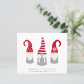 Budget Gnomes Scandinavian Kerstfeestay Card (Staand voorkant)