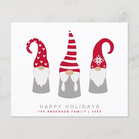 Budget Gnomes Scandinavian Kerstfeestay Card (Voorkant)