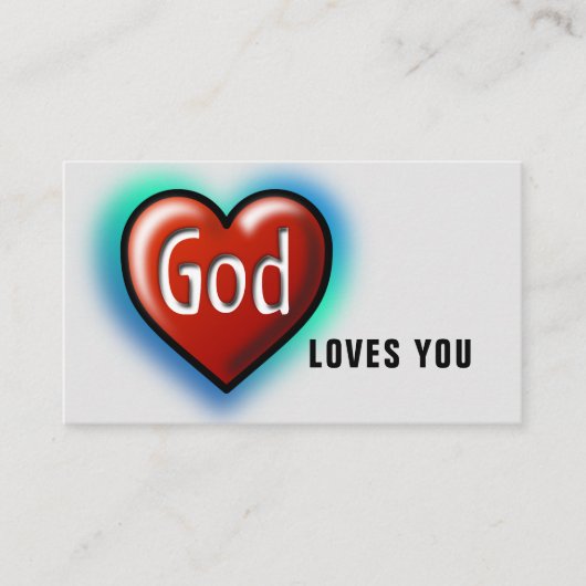 Budget God houdt van je Christelijk Visitekaartje (Voorkant)