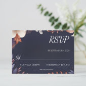 Budget Goedkope Outdoor Stijlvolle Navy Blue Bruil RSVP Kaartje (Staand voorkant)