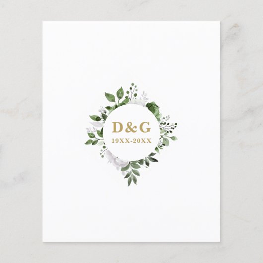 Budget Gold 50e bruiloft Jubileum Invitation (Achterkant)