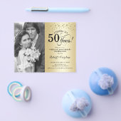 Budget Gold 50e Jubileum met fotouitnodiging Flyer (Enkel)