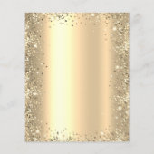 Budget Gold 50th Wedding Anniversary Invitation (Achterkant)