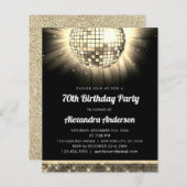 Budget Gold 70e verjaardagsfeestje 70's Disco Ball (Voorkant / Achterkant)