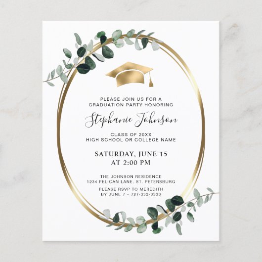 Budget Gold Afstudeerder Pet Eucalyptus Party Uitn (Voorkant)