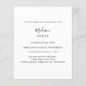 Budget Gold Afstuderen Fotoaankondiging Flyer (Achterkant)