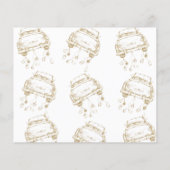 Budget/Gold-auto/trouwuitnodiging. Flyer (Achterkant)