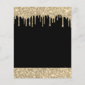 Budget Gold Black Glitter Elke dag van de jaardag Flyer (Achterkant)