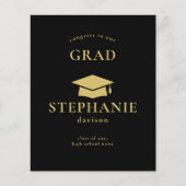 Budget Gold Black Pet Congrats Afstudeerder Afstud (Voorkant)