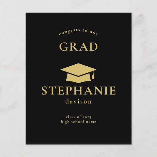 Budget Gold Black Pet Congrats Afstudeerder Afstud (Voorkant)