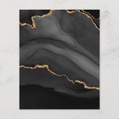 Budget Gold & Black Verjaardagsfeestuitnodiging (Achterkant)