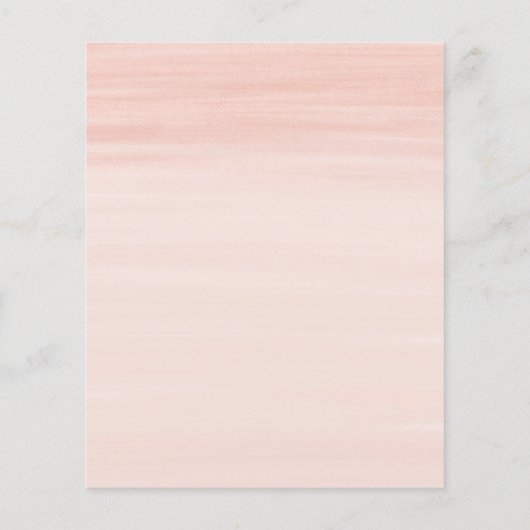 Budget Gold Blush Pink Floral Baby shower Brunch (Achterkant)