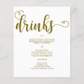 Budget Gold Classic WEDDING MENU. Flyer (Achterkant)