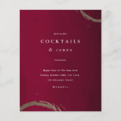 Budget Gold Cocktail Dinner Party Uitnodiging (Voorkant)